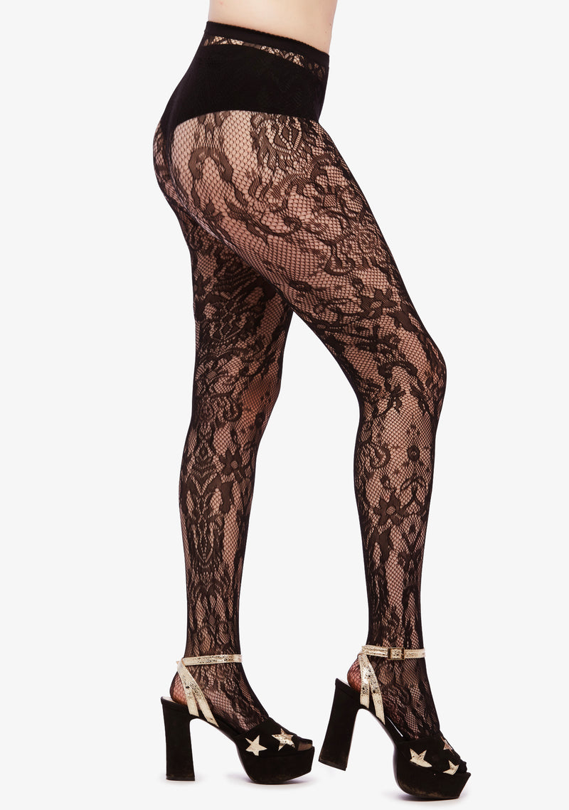 Gothic Lace Tights - Full Length